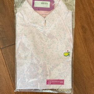 Masters Magnolia Lane Pink Golf Long sleeve Pull Over with Zipper
